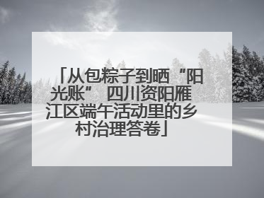 从包粽子到晒“阳光账” 四川资阳雁江区端午活动里的乡村治理答卷