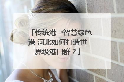 传统港→智慧绿色港 河北如何打造世界级港口群？