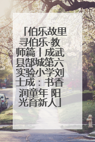 伯乐故里寻伯乐·教师篇丨成武县郜城第六实验小学刘士成：书香润童年 阳光育新人