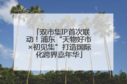 双市集IP首次联动！浦东“天物好市×初见集”打造国际化跨界嘉年华
