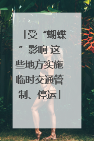 受“蝴蝶”影响 这些地方实施临时交通管制、停运