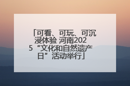 可看、可玩、可沉浸体验 河南2025“文化和自然遗产日”活动举行