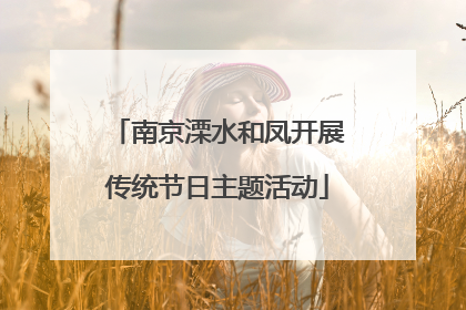 南京溧水和凤开展传统节日主题活动