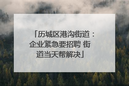 历城区港沟街道：企业紧急要招聘 街道当天帮解决