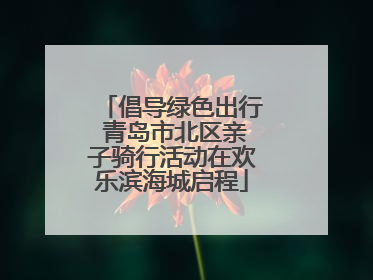 倡导绿色出行 青岛市北区亲子骑行活动在欢乐滨海城启程