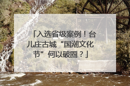 入选省级案例！台儿庄古城“国潮文化节”何以破圈？