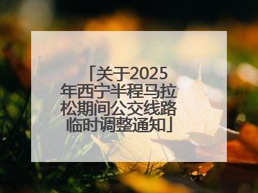 关于2025年西宁半程马拉松期间公交线路临时调整通知