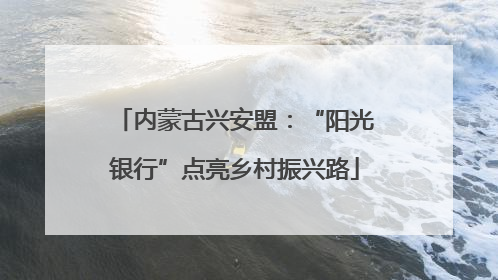 内蒙古兴安盟：“阳光银行”点亮乡村振兴路