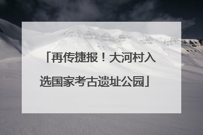 再传捷报！大河村入选国家考古遗址公园