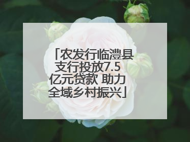 农发行临澧县支行投放7.5亿元贷款 助力全域乡村振兴