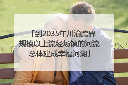 到2035年川渝跨界规模以上流经场镇的河流总体建成幸福河湖