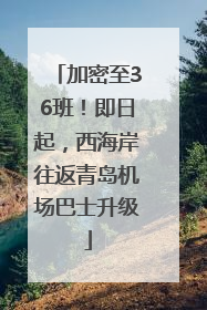 加密至36班！即日起，西海岸往返青岛机场巴士升级