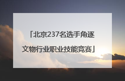 北京237名选手角逐文物行业职业技能竞赛