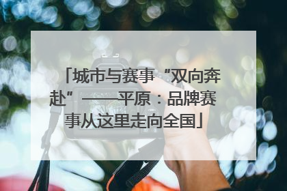城市与赛事“双向奔赴”——平原：品牌赛事从这里走向全国
