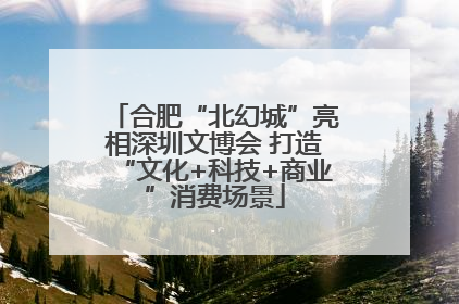 合肥“北幻城”亮相深圳文博会 打造“文化+科技+商业”消费场景