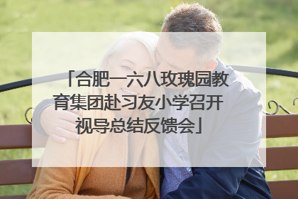 合肥一六八玫瑰园教育集团赴习友小学召开视导总结反馈会
