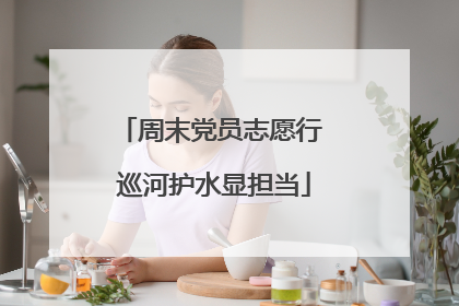 周末党员志愿行 巡河护水显担当