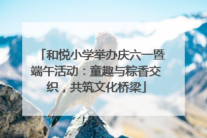 和悦小学举办庆六一暨端午活动：童趣与粽香交织，共筑文化桥梁