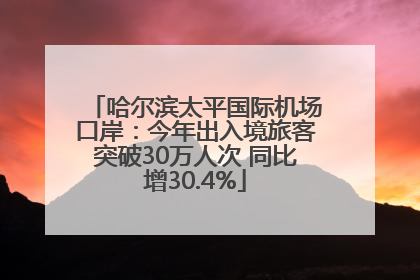 哈尔滨太平国际机场口岸：今年出入境旅客突破30万人次 同比增30.4%
