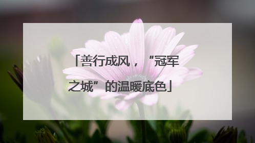 善行成风，“冠军之城”的温暖底色