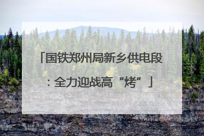国铁郑州局新乡供电段：全力迎战高“烤”