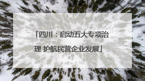 四川：启动五大专项治理 护航民营企业发展