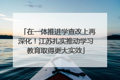 在一体推进学查改上再深化！江苏扎实推动学习教育取得更大实效