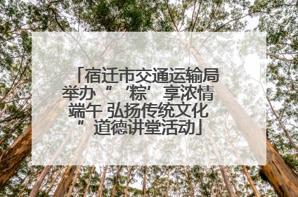 宿迁市交通运输局举办“‘粽’享浓情端午 弘扬传统文化”道德讲堂活动