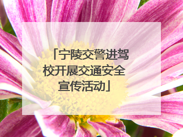 宁陵交警进驾校开展交通安全宣传活动