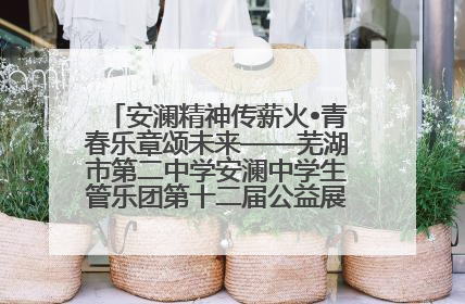 安澜精神传薪火•青春乐章颂未来——芜湖市第二中学安澜中学生管乐团第十二届公益展演圆满举行