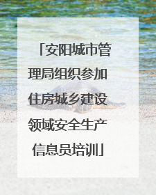 安阳城市管理局组织参加住房城乡建设领域安全生产信息员培训