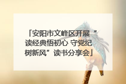 安阳市文峰区开展“读经典悟初心 守党纪树新风”读书分享会