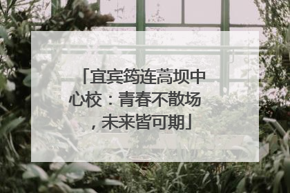 宜宾筠连蒿坝中心校：青春不散场，未来皆可期