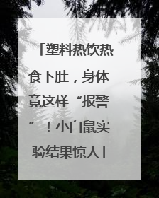 塑料热饮热食下肚，身体竟这样“报警”！小白鼠实验结果惊人