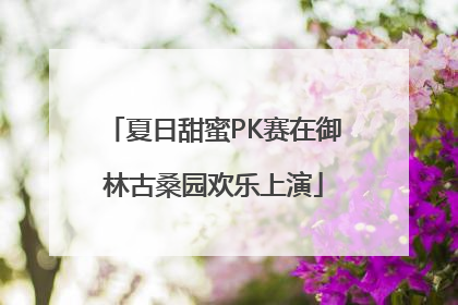 夏日甜蜜PK赛在御林古桑园欢乐上演
