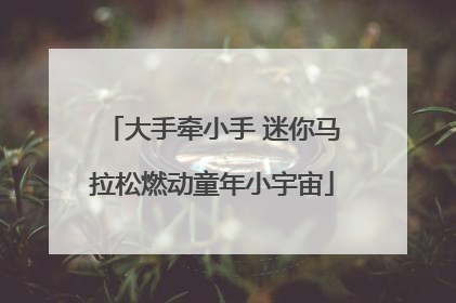 大手牵小手 迷你马拉松燃动童年小宇宙