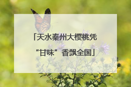 天水秦州大樱桃凭“甘味”香飘全国