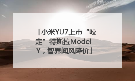 小米YU7上市“咬定”特斯拉Model Y，智界闻风降价