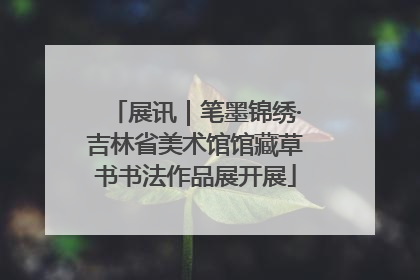 展讯｜笔墨锦绣·吉林省美术馆馆藏草书书法作品展开展