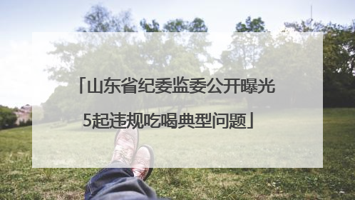 山东省纪委监委公开曝光5起违规吃喝典型问题