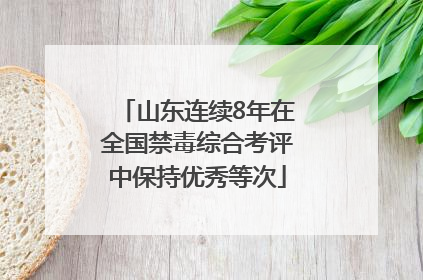 山东连续8年在全国禁毒综合考评中保持优秀等次