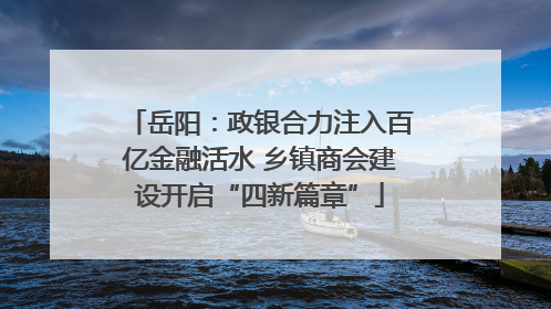 岳阳：政银合力注入百亿金融活水 乡镇商会建设开启“四新篇章”