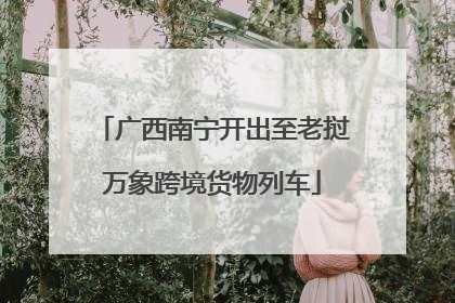 广西南宁开出至老挝万象跨境货物列车