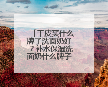 干皮买什么牌子洗面奶好？补水保湿洗面奶什么牌子推荐购买！