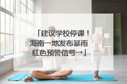 建议学校停课！海南一地发布暴雨红色预警信号→
