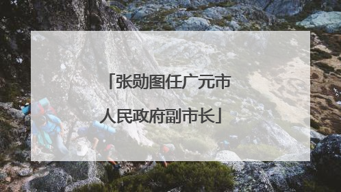 张勋图任广元市人民政府副市长
