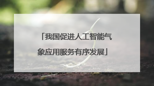 我国促进人工智能气象应用服务有序发展