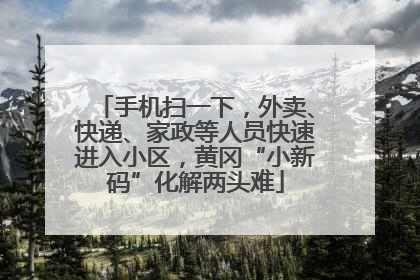 手机扫一下，外卖、快递、家政等人员快速进入小区，黄冈“小新码”化解两头难