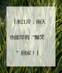 来江岸，雨天也能带着“爆笑”回家！