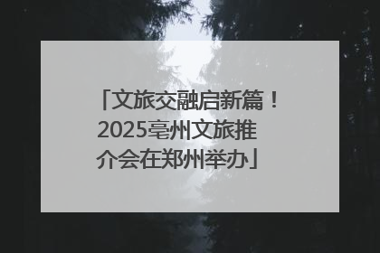 文旅交融启新篇！2025亳州文旅推介会在郑州举办